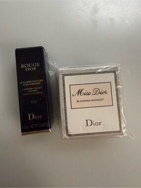 Dior Rouge 999 Lipstick & Miss Dior Blooming Bouquet EDT 5ml-duo set.-BNIB